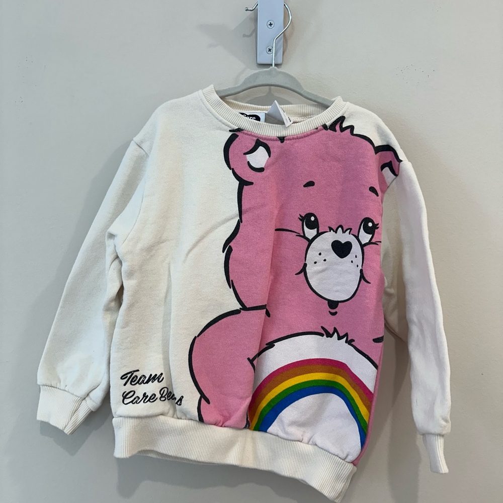 Zara Kids Care Bears Kids Pink and White Sweatshirt size 3-4y